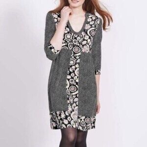 Boden Mollie Floral Patchwork Polka Dot Dress 14L